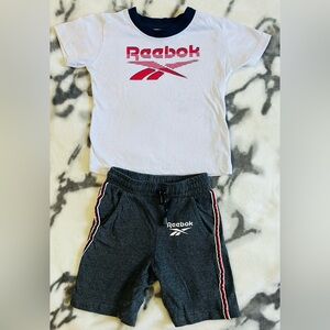 Reebok Red/White/Grey TShirt and Matching Shorts with Drawstring - Size 4T Boys